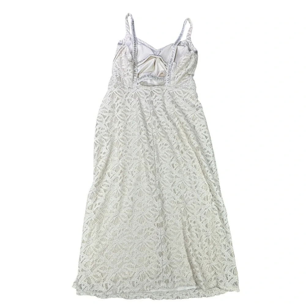 Speechless Maxi Dress Womens 15 Ivory Lace Spaghetti Strap Formal Evening